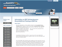 Tablet Screenshot of essentialdrivertraining.ie